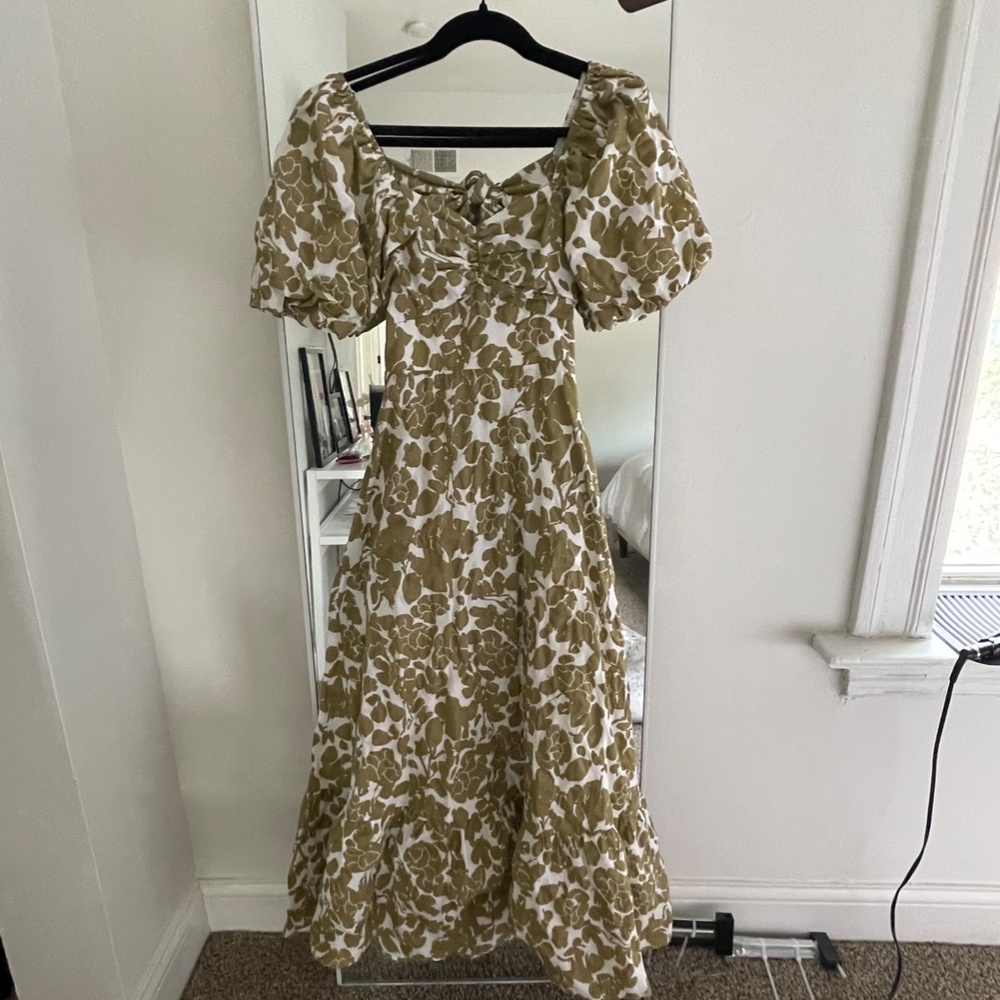 English Factory Floral Print Maxi Dress